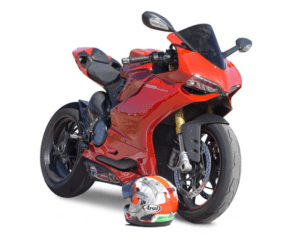 classy bike and helmet