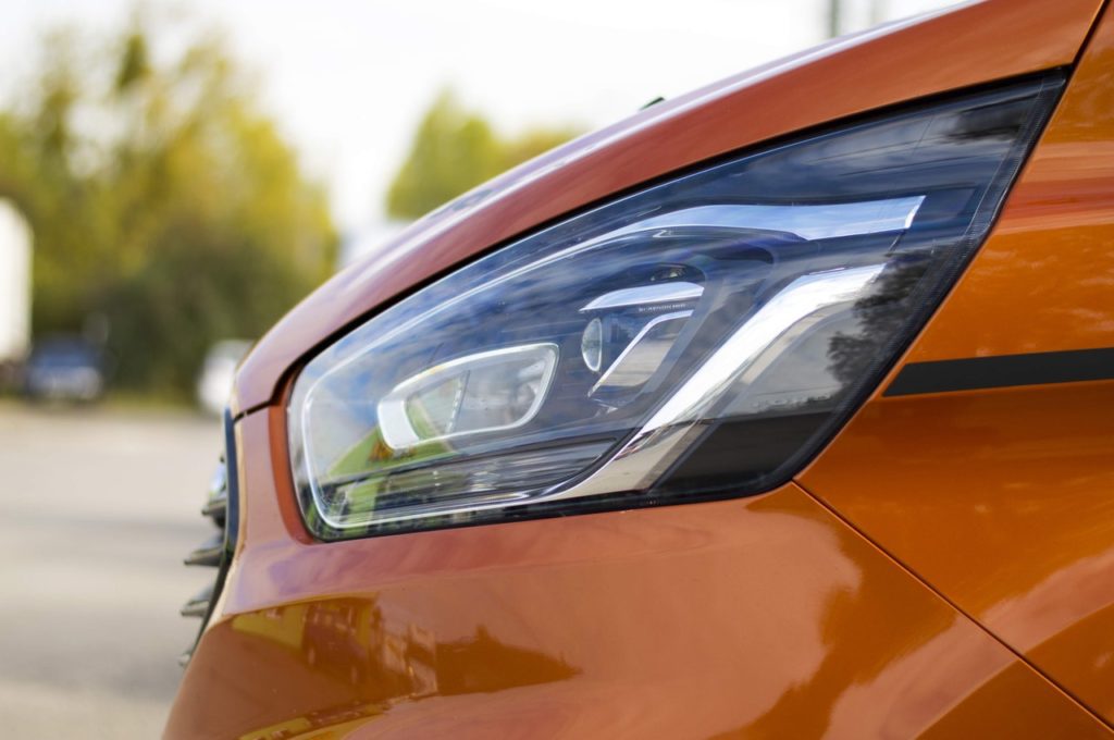 a close up shot of a headlamp