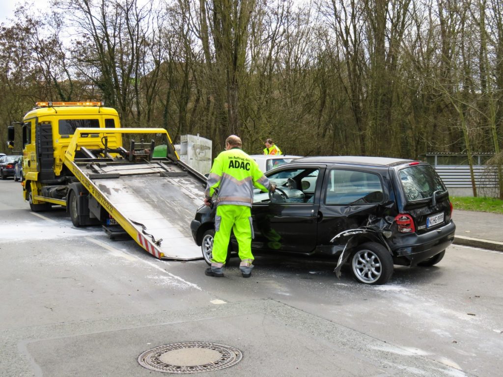 towing a car